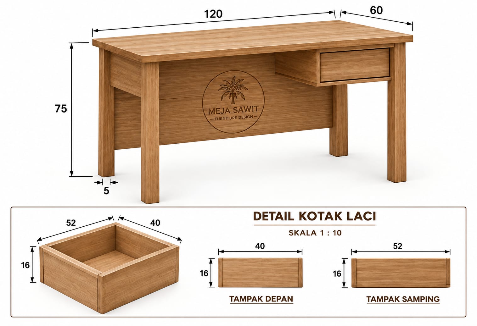 Desain Meja Kerja